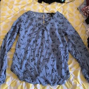 Floral blue blouse